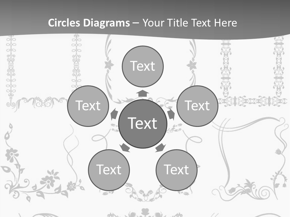 A Large Number Of Frames And Ornaments On A White Background PowerPoint Template