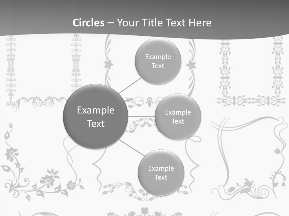 A Large Number Of Frames And Ornaments On A White Background PowerPoint Template