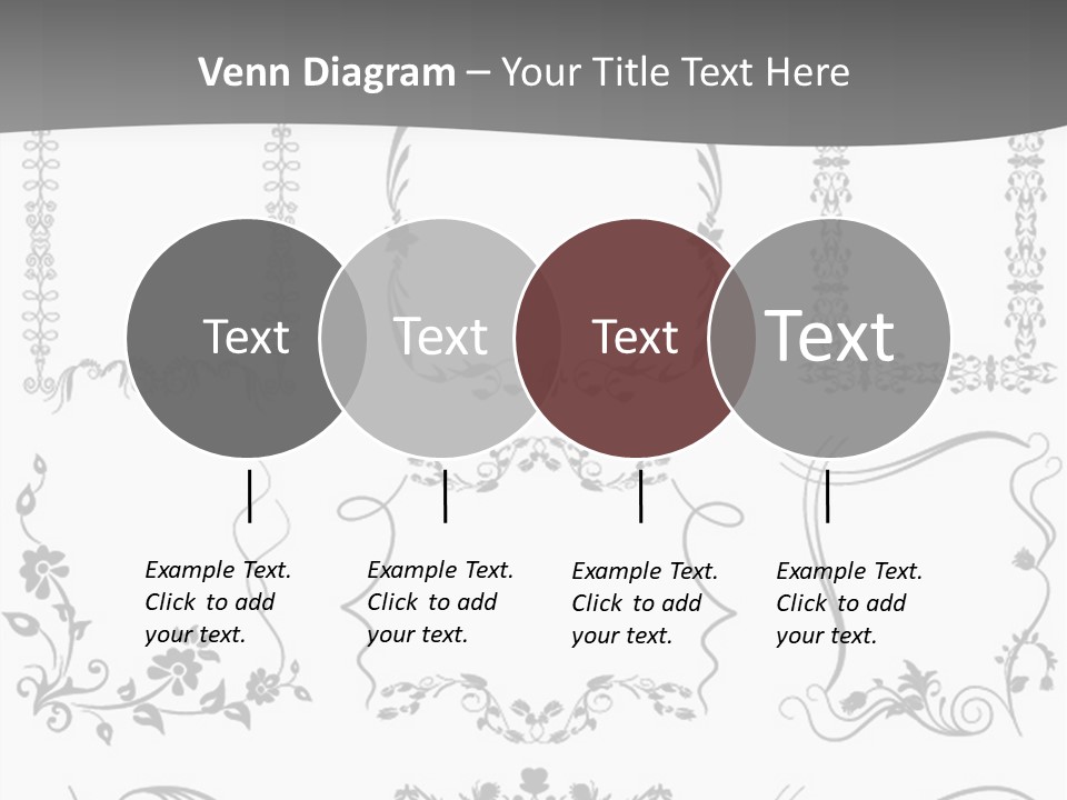 A Large Number Of Frames And Ornaments On A White Background PowerPoint Template