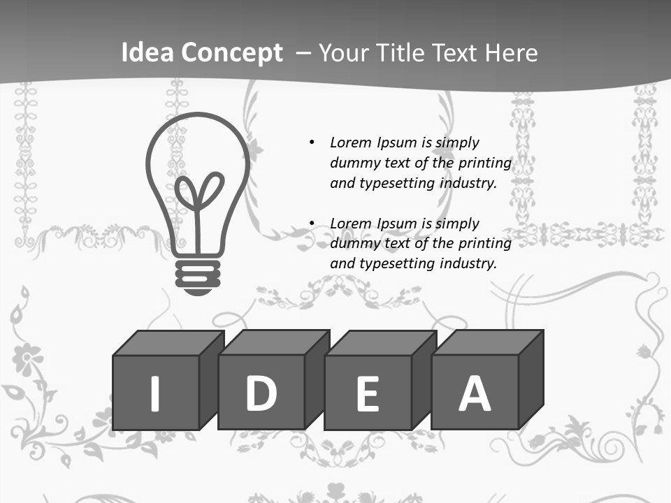 A Large Number Of Frames And Ornaments On A White Background PowerPoint Template