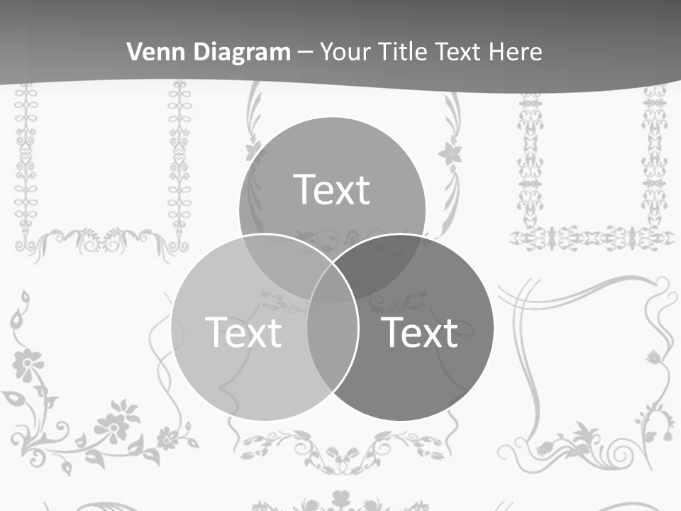 A Large Number Of Frames And Ornaments On A White Background PowerPoint Template