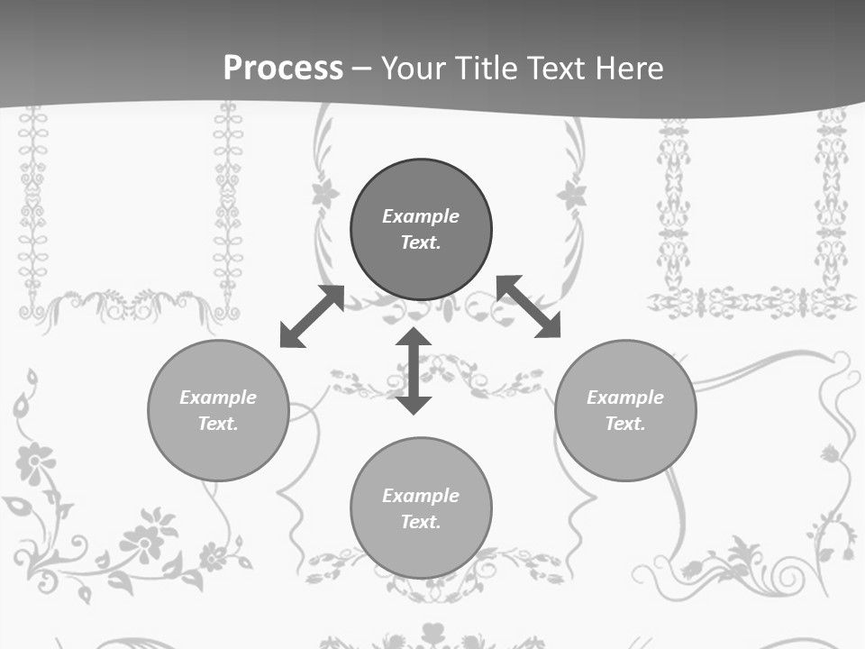 A Large Number Of Frames And Ornaments On A White Background PowerPoint Template