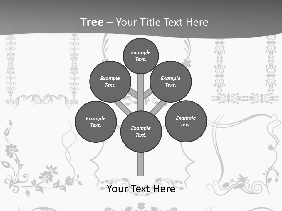 A Large Number Of Frames And Ornaments On A White Background PowerPoint Template