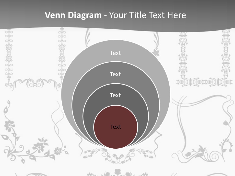 A Large Number Of Frames And Ornaments On A White Background PowerPoint Template