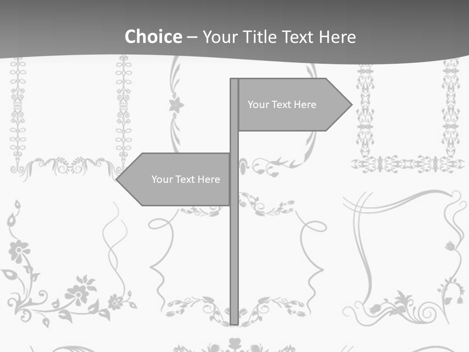 A Large Number Of Frames And Ornaments On A White Background PowerPoint Template