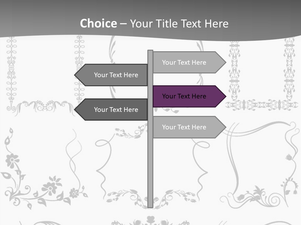 A Large Number Of Frames And Ornaments On A White Background PowerPoint Template