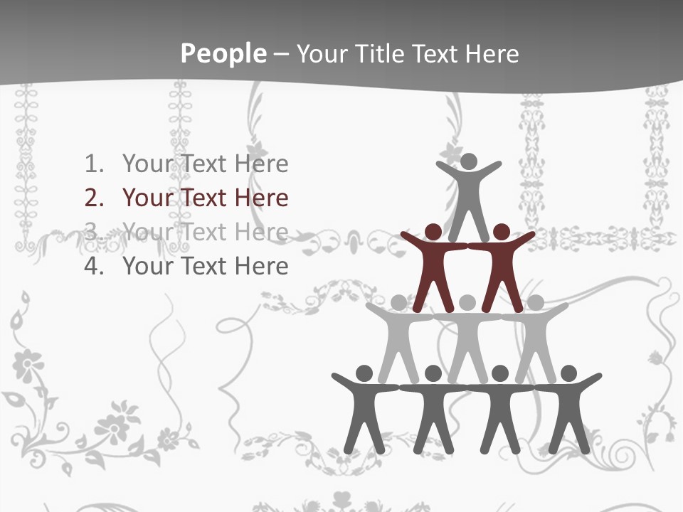 A Large Number Of Frames And Ornaments On A White Background PowerPoint Template