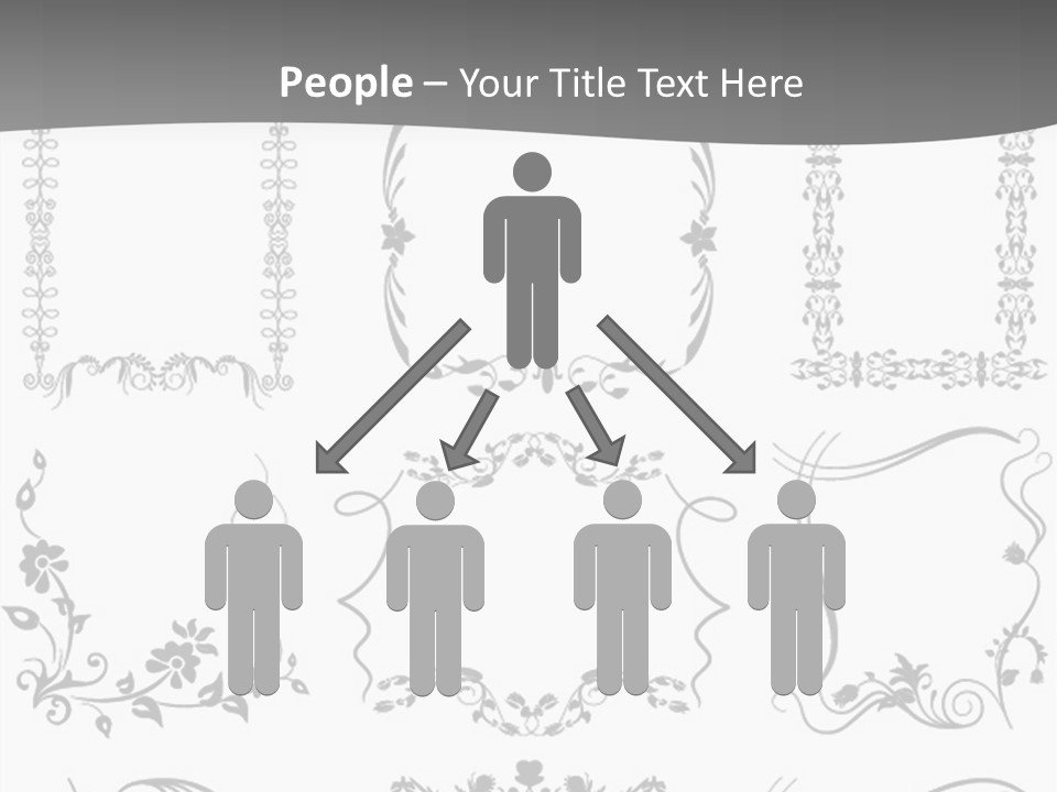 A Large Number Of Frames And Ornaments On A White Background PowerPoint Template