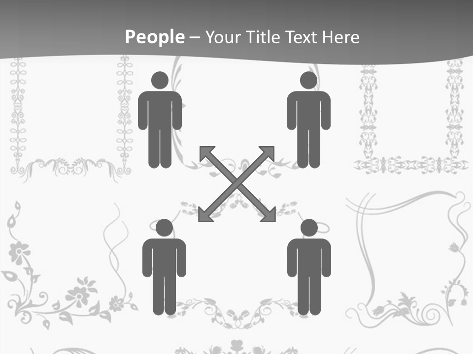 A Large Number Of Frames And Ornaments On A White Background PowerPoint Template