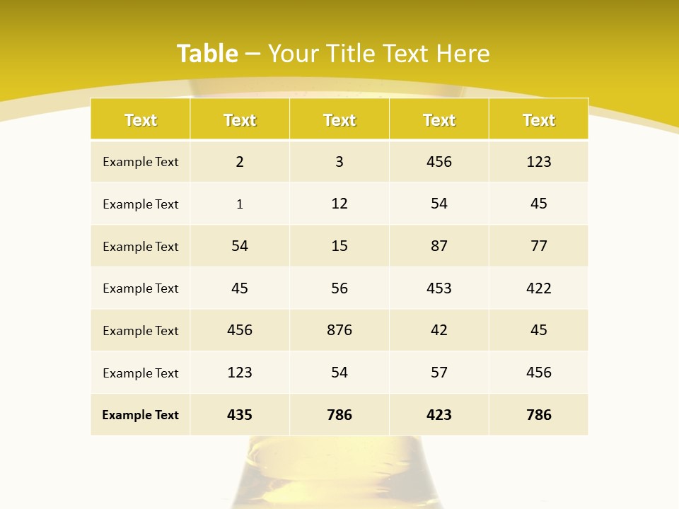 Booze One Stilllife PowerPoint Template