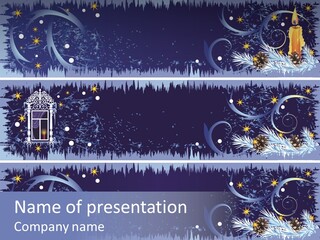 Frame Window Christmas PowerPoint Template