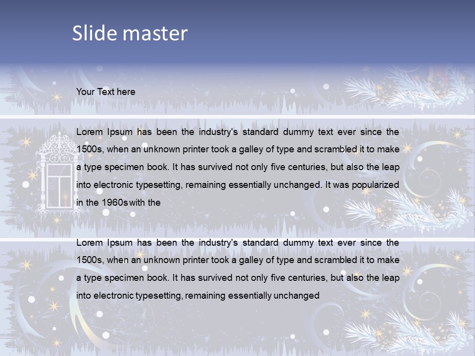 Frame Window Christmas PowerPoint Template