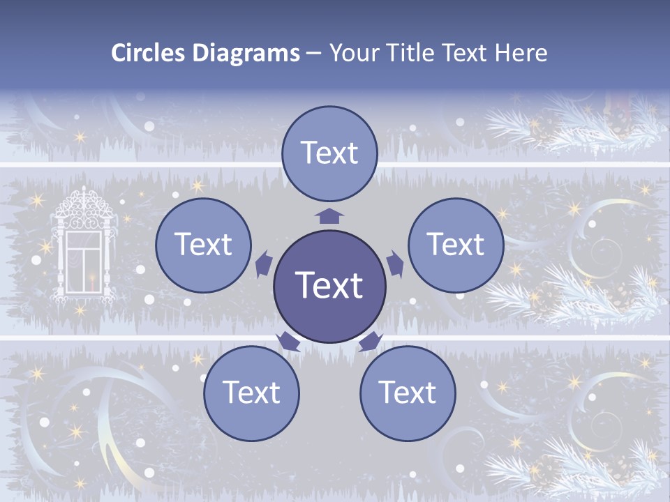 Frame Window Christmas PowerPoint Template