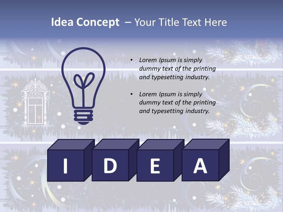 Frame Window Christmas PowerPoint Template