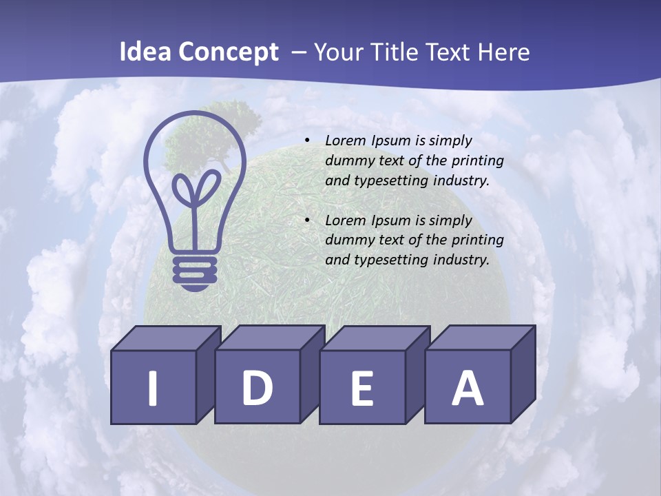 Bed Lamp Ornate PowerPoint Template