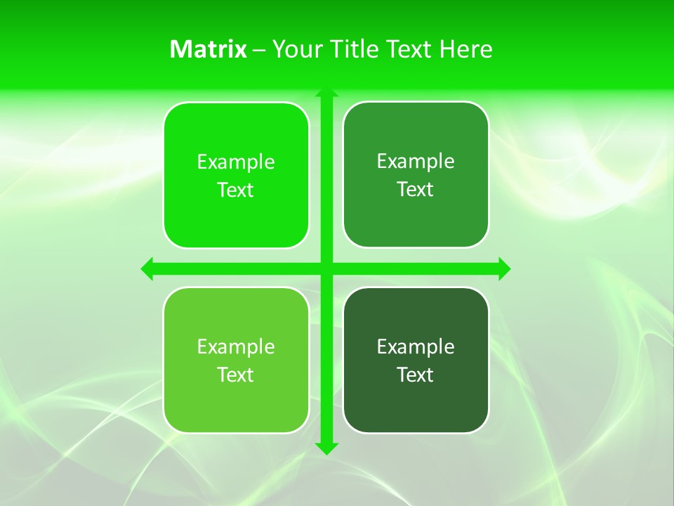 A Green And White Abstract Background With Waves PowerPoint Template