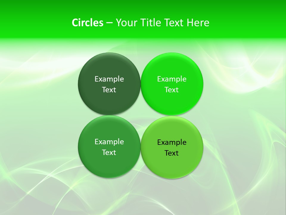 A Green And White Abstract Background With Waves PowerPoint Template