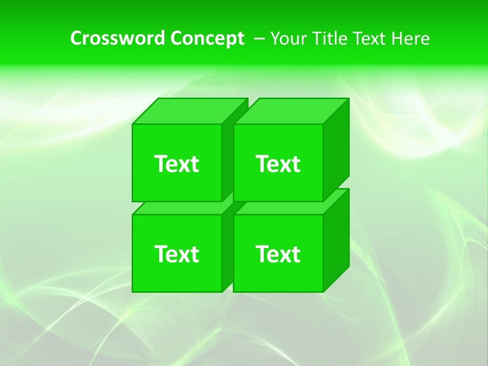 A Green And White Abstract Background With Waves PowerPoint Template