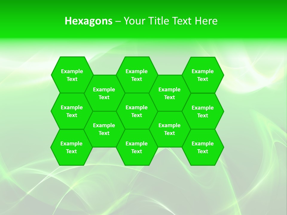 A Green And White Abstract Background With Waves PowerPoint Template