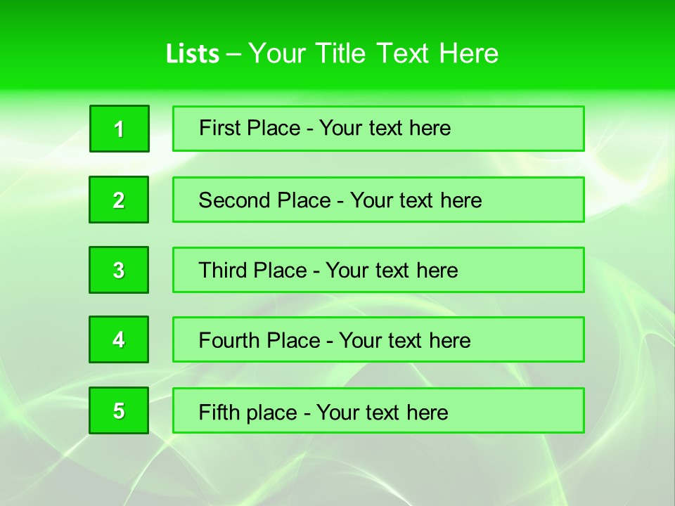 A Green And White Abstract Background With Waves PowerPoint Template
