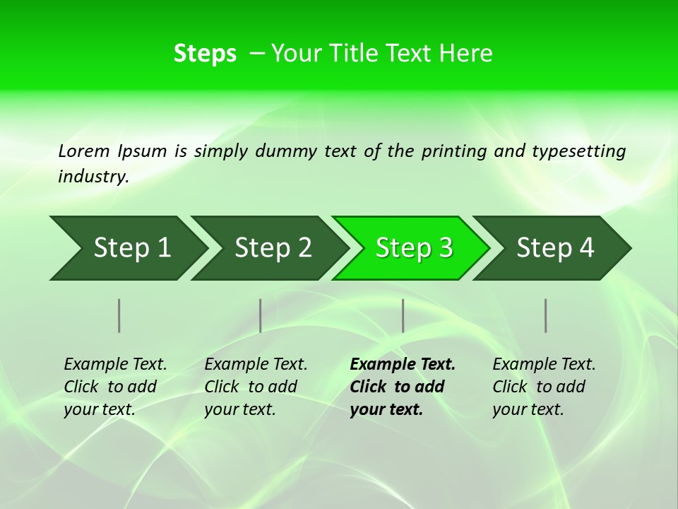 A Green And White Abstract Background With Waves PowerPoint Template