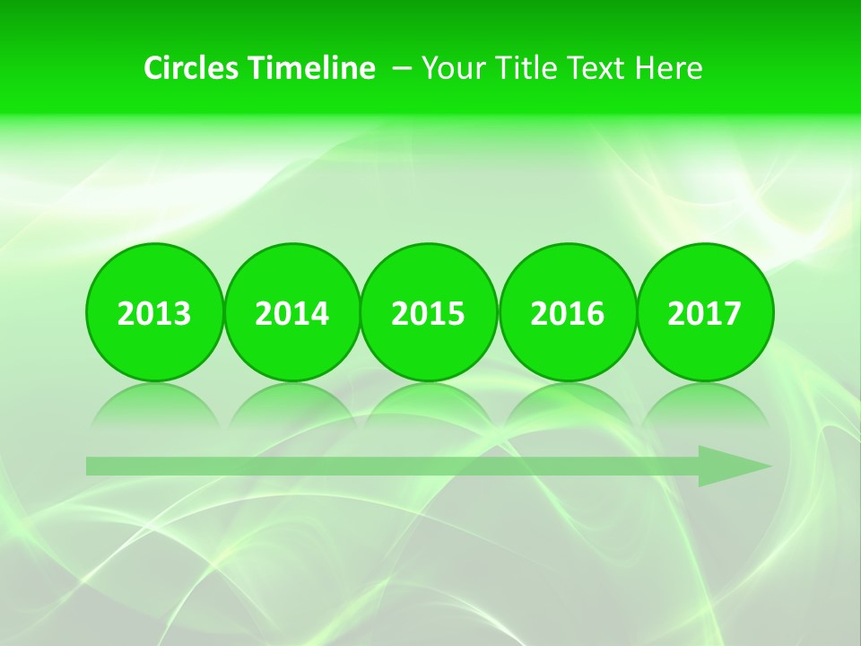 A Green And White Abstract Background With Waves PowerPoint Template