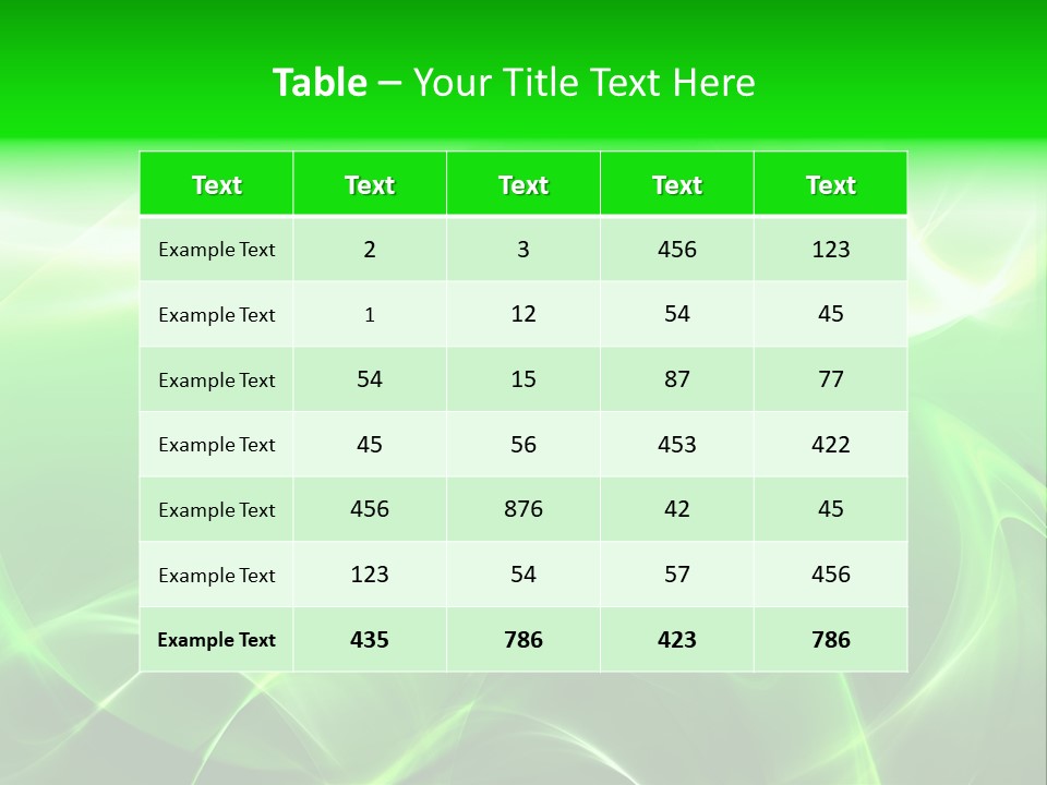 A Green And White Abstract Background With Waves PowerPoint Template