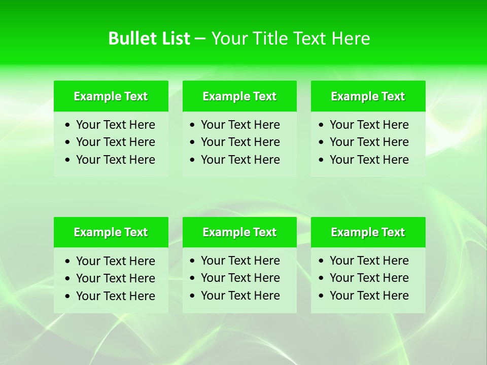 A Green And White Abstract Background With Waves PowerPoint Template