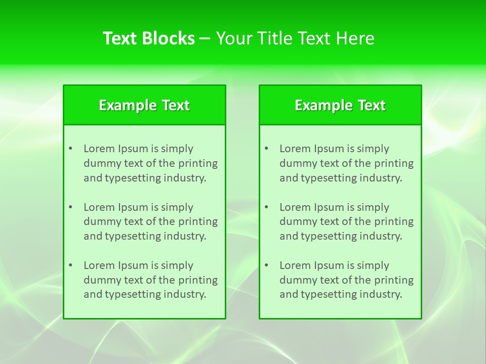 A Green And White Abstract Background With Waves PowerPoint Template