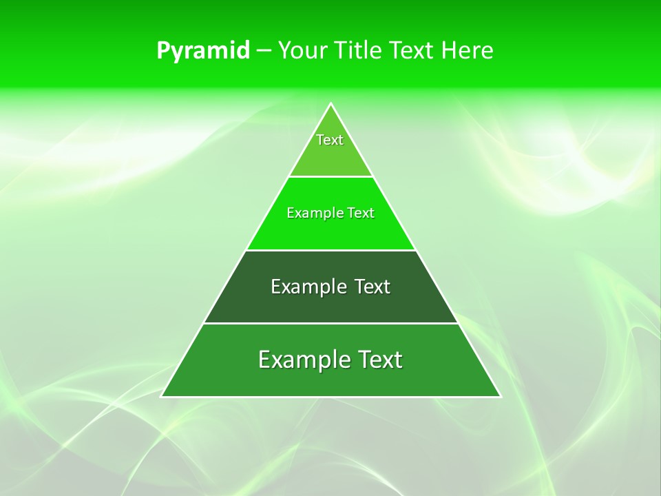 A Green And White Abstract Background With Waves PowerPoint Template