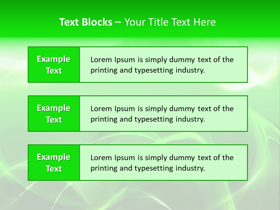A Green And White Abstract Background With Waves PowerPoint Template