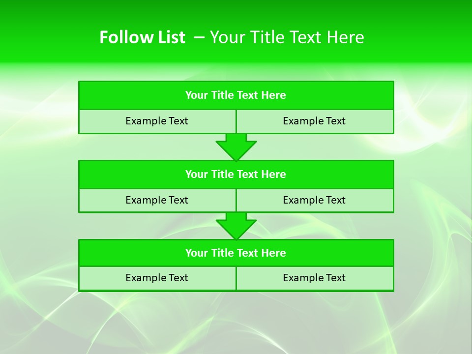 A Green And White Abstract Background With Waves PowerPoint Template