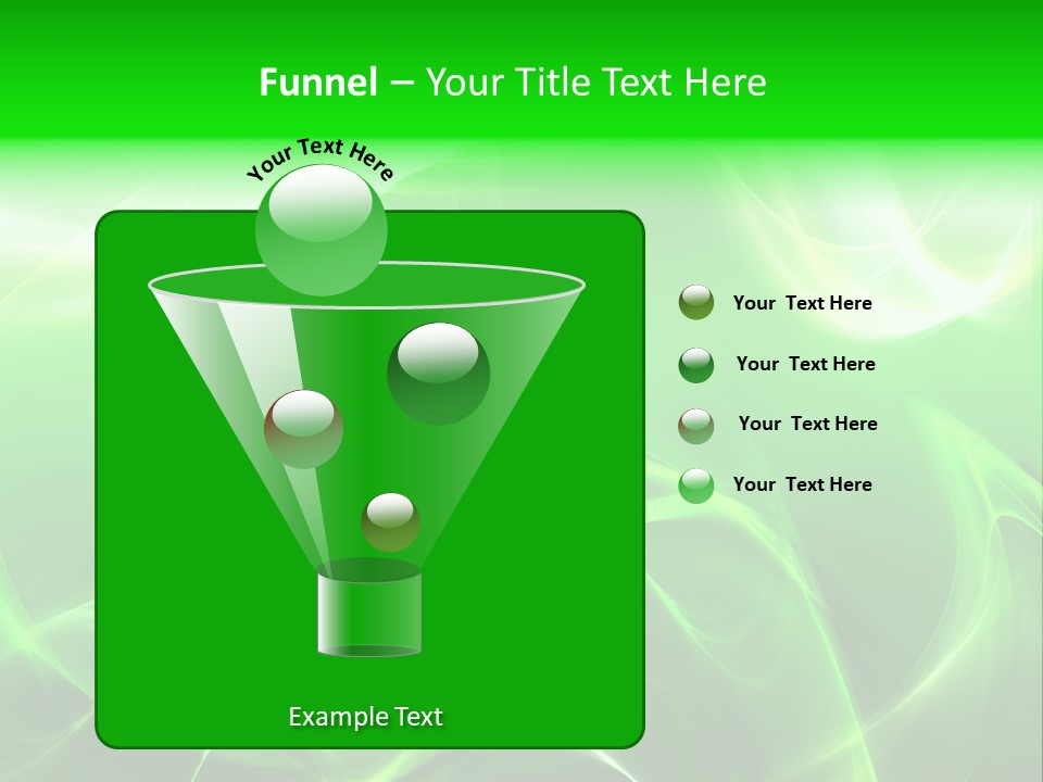 A Green And White Abstract Background With Waves PowerPoint Template