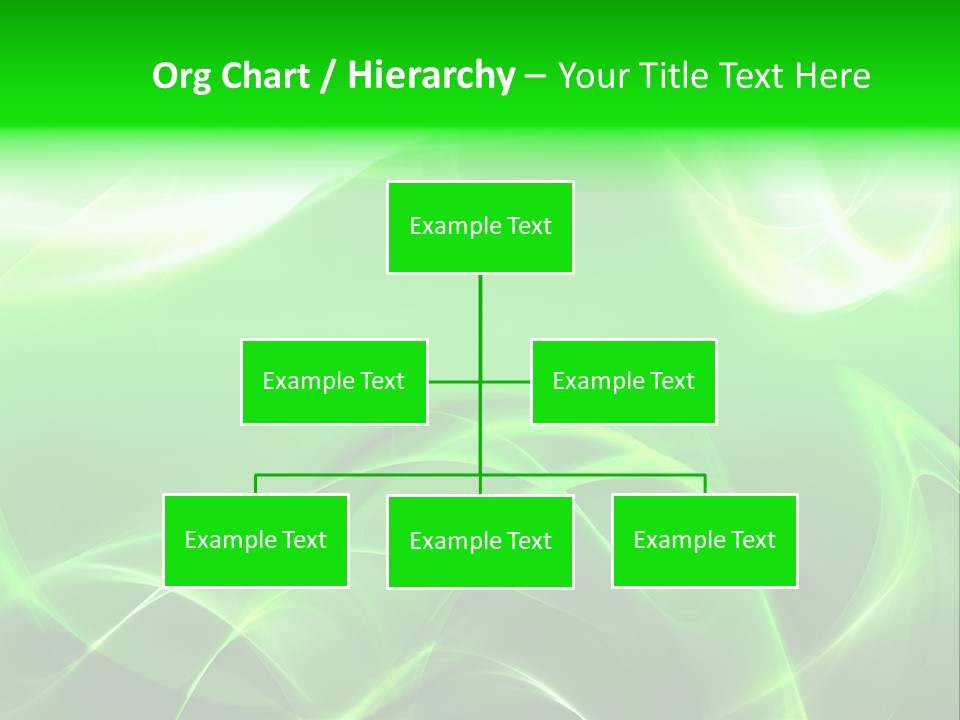 A Green And White Abstract Background With Waves PowerPoint Template