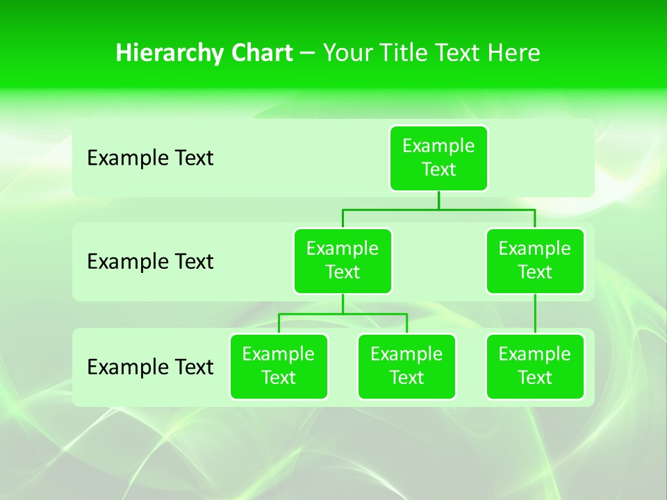 A Green And White Abstract Background With Waves PowerPoint Template
