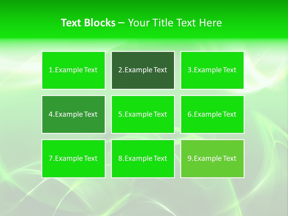 A Green And White Abstract Background With Waves PowerPoint Template