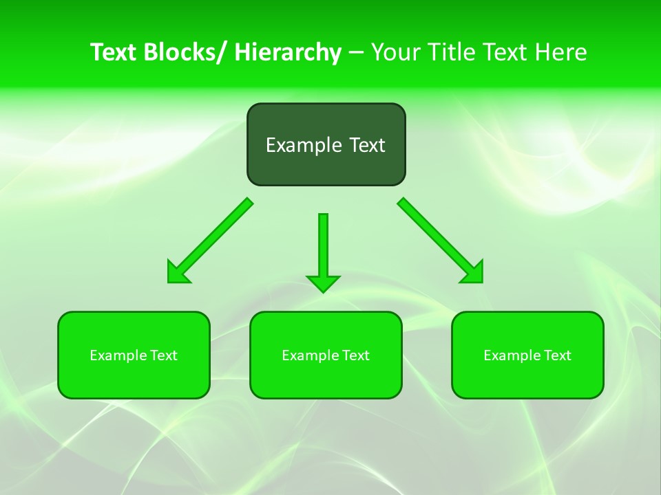 A Green And White Abstract Background With Waves PowerPoint Template