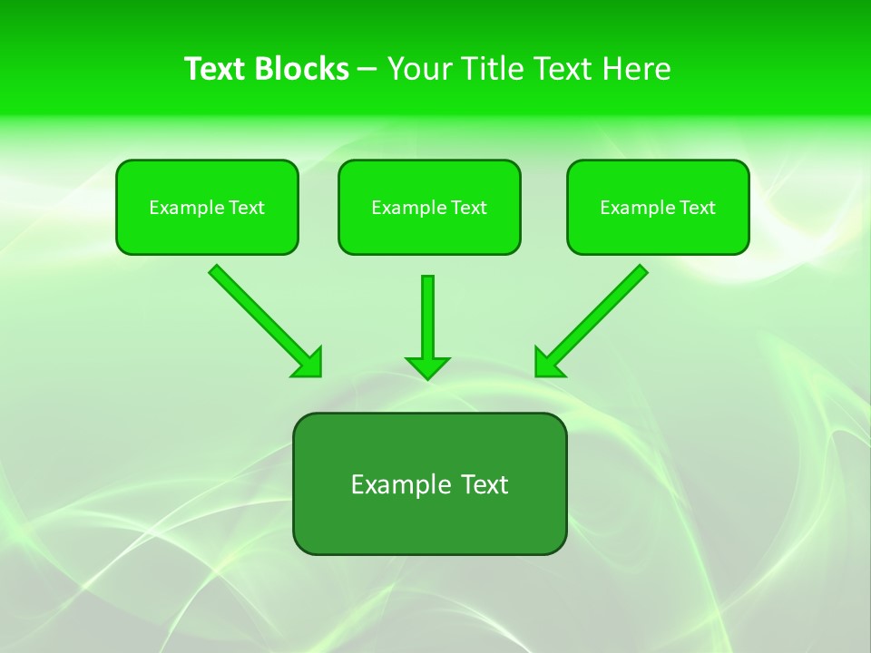 A Green And White Abstract Background With Waves PowerPoint Template