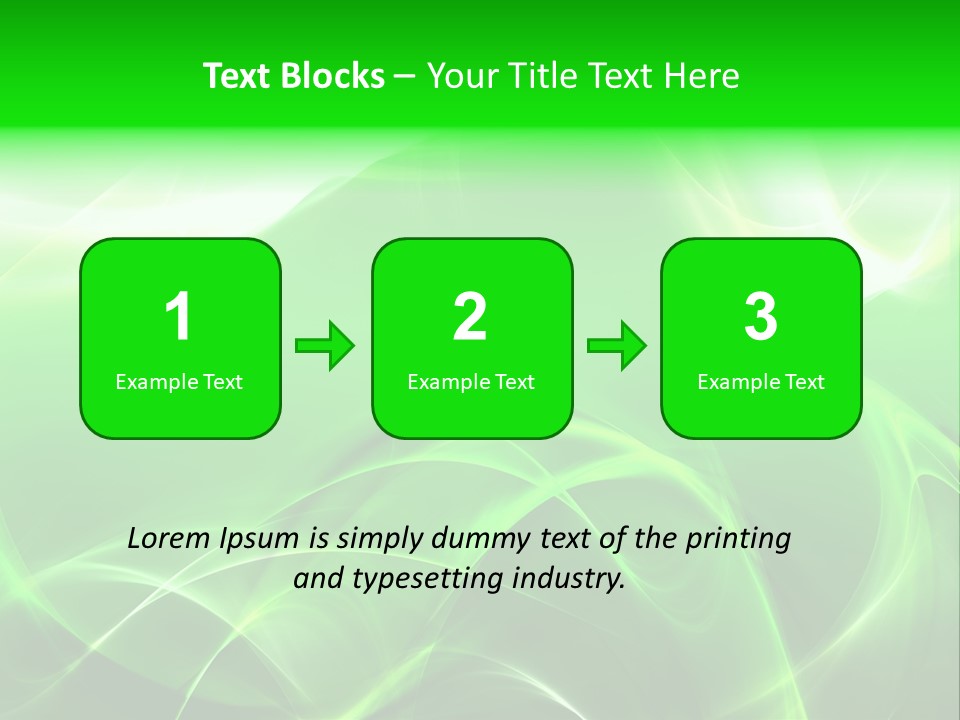 A Green And White Abstract Background With Waves PowerPoint Template