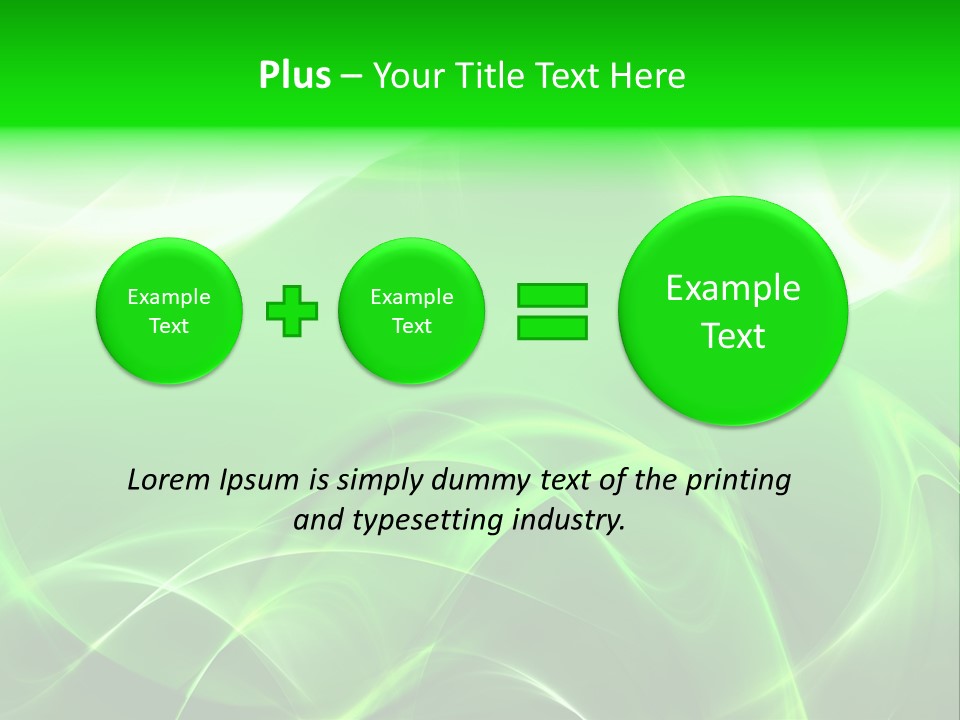 A Green And White Abstract Background With Waves PowerPoint Template