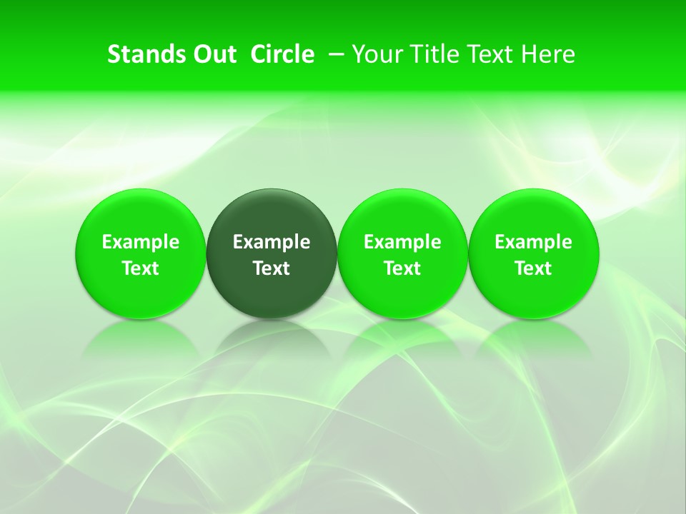 A Green And White Abstract Background With Waves PowerPoint Template