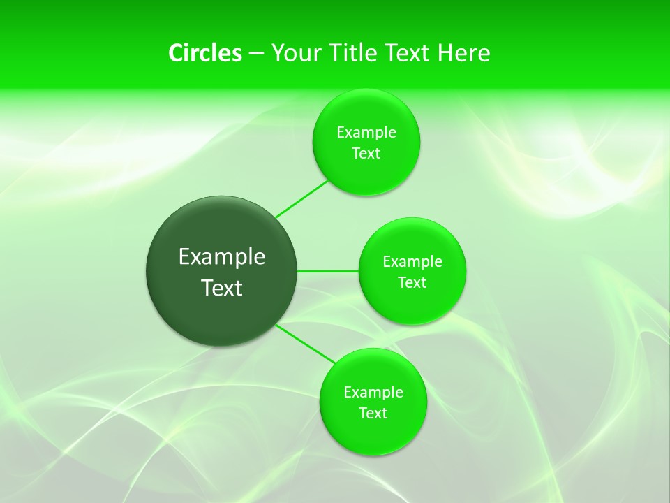 A Green And White Abstract Background With Waves PowerPoint Template