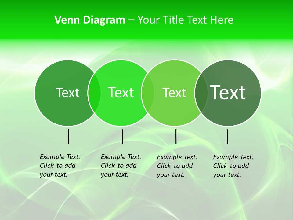 A Green And White Abstract Background With Waves PowerPoint Template