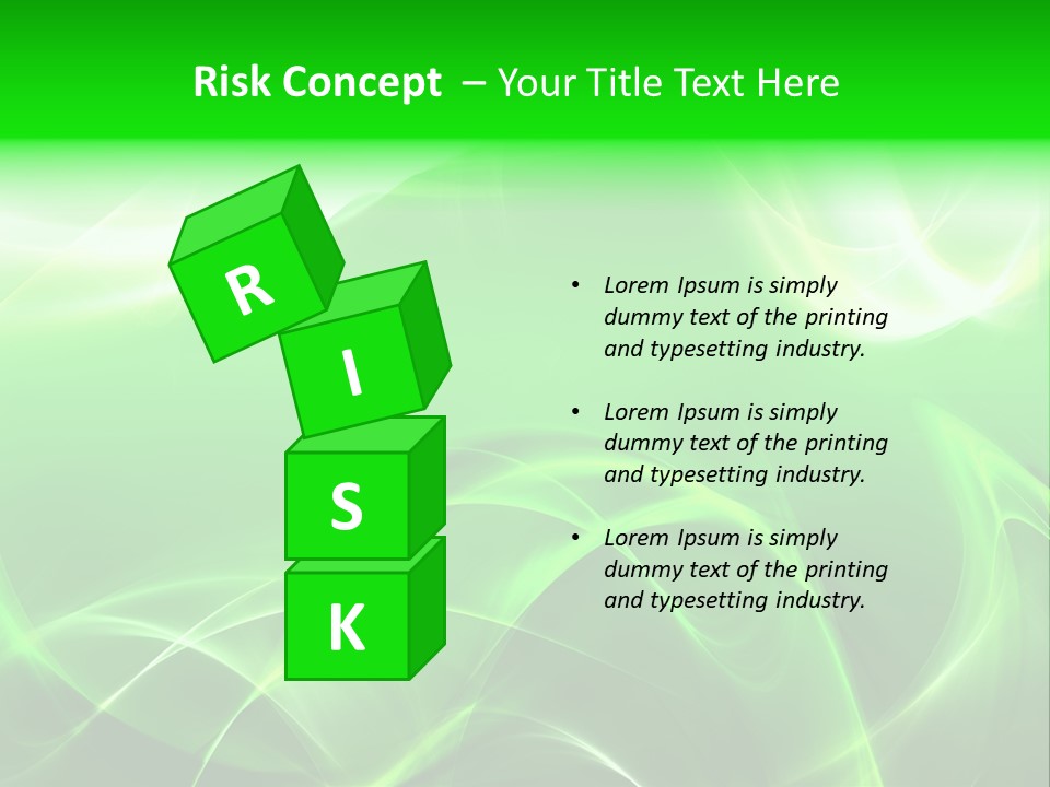 A Green And White Abstract Background With Waves PowerPoint Template