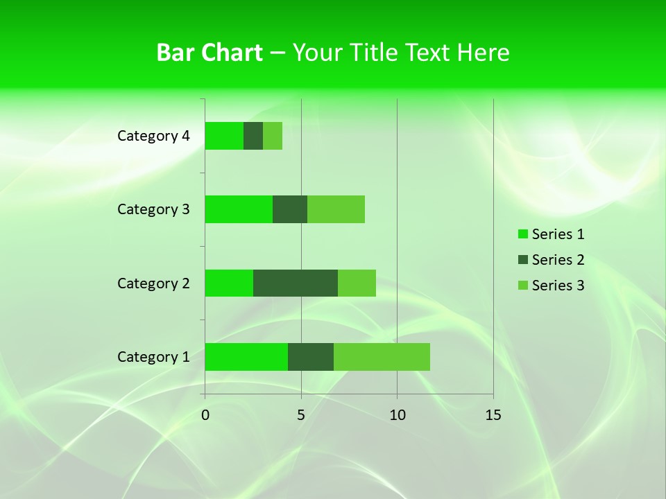 A Green And White Abstract Background With Waves PowerPoint Template