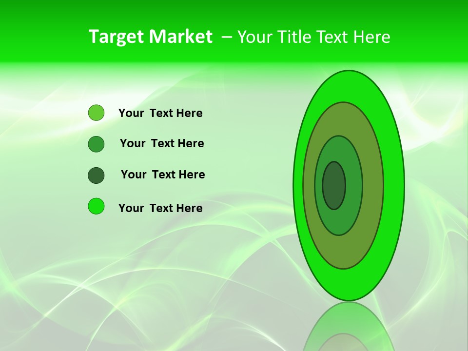 A Green And White Abstract Background With Waves PowerPoint Template