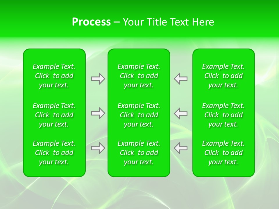 A Green And White Abstract Background With Waves PowerPoint Template