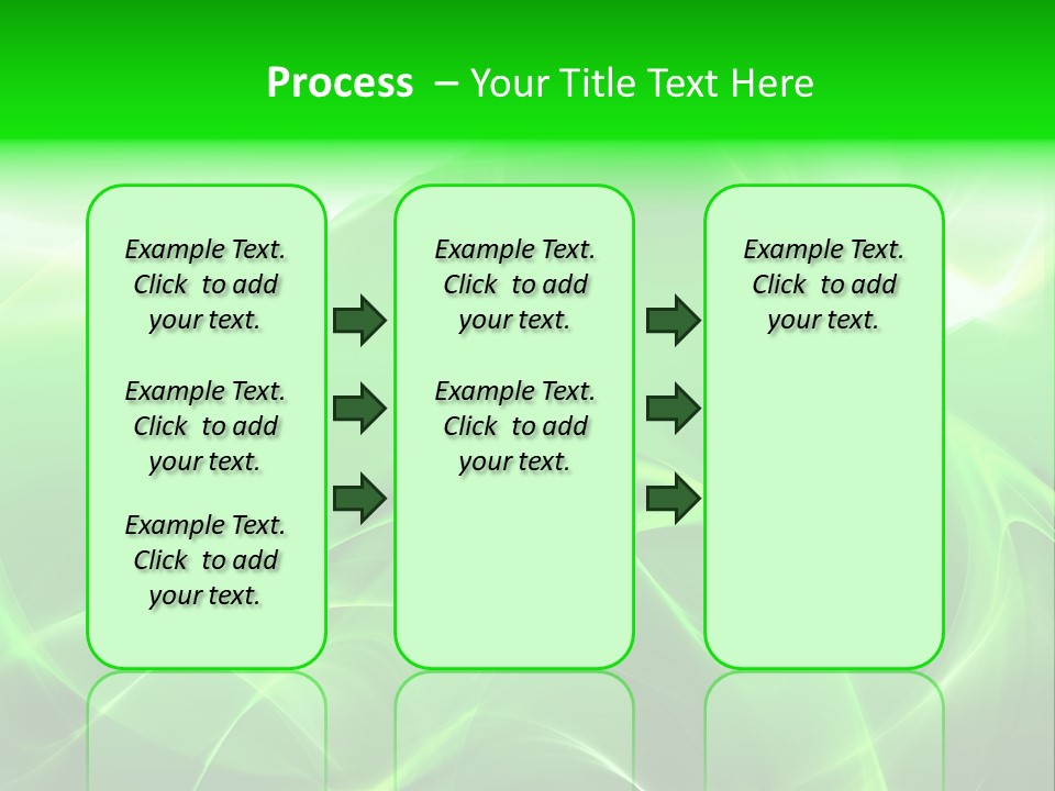 A Green And White Abstract Background With Waves PowerPoint Template