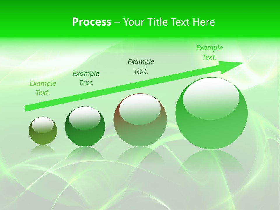 A Green And White Abstract Background With Waves PowerPoint Template