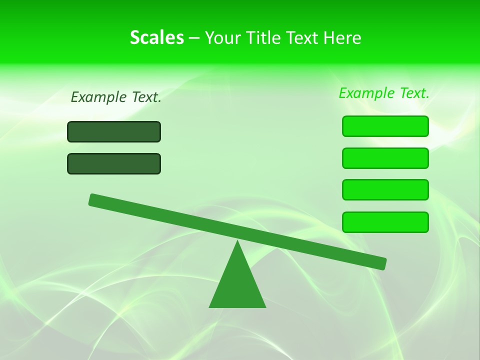 A Green And White Abstract Background With Waves PowerPoint Template